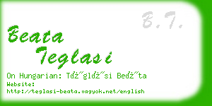 beata teglasi business card